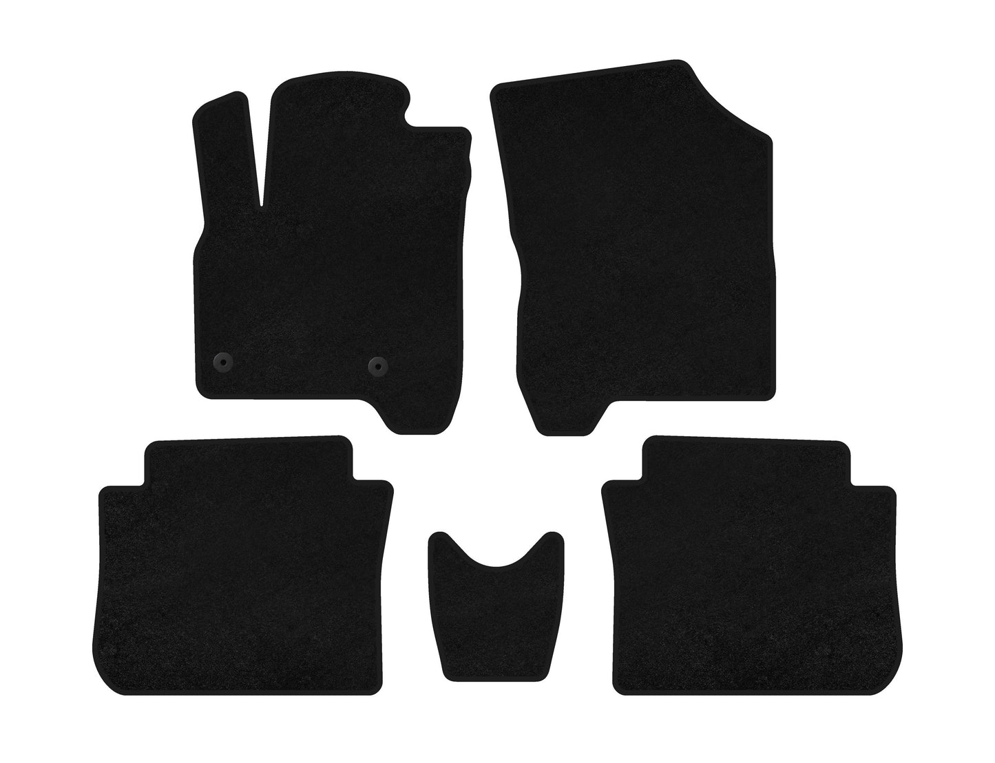Textile Floor Mats Classic (Black) for Citroen C-3 Picasso 2010-2017 - image 1