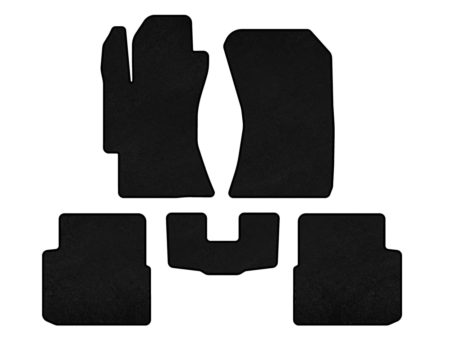Textile Floor Mats Classic (HB, Black) for Subaru Impreza 2007-2011 - image 1
