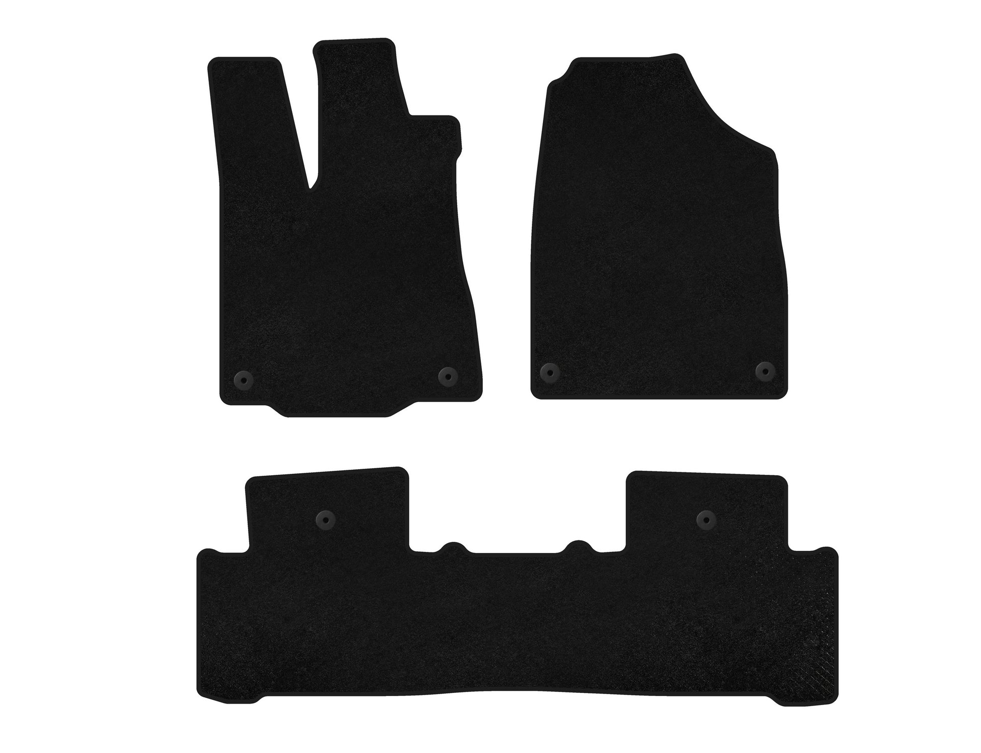 Textile Floor Mats Premium (2 Rows, Black) for Acura MDX 2013-2020 - image 1