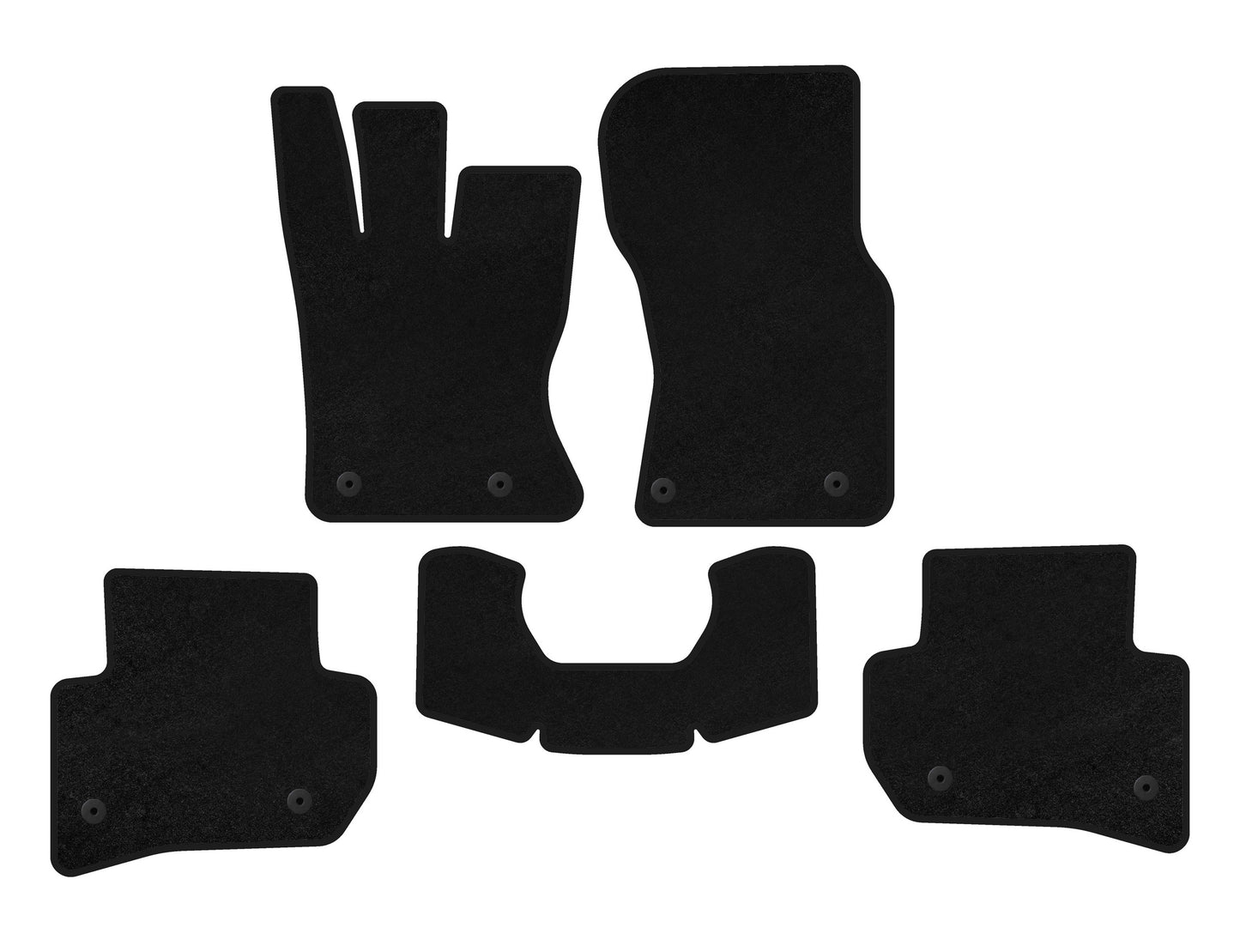 Textile Floor Mats Premium (Black) for Jaguar F-PACE 2016- - image 1