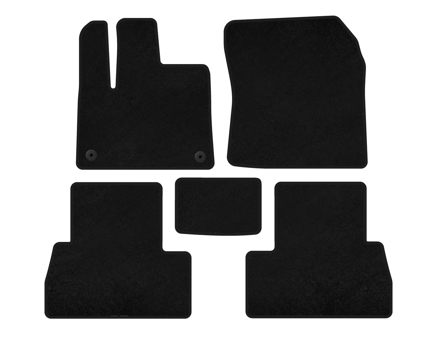 Premium Textile Floor Mats (Long Wheelbase, Black) for Peugeot Partner/Rifter 2019- - image 1