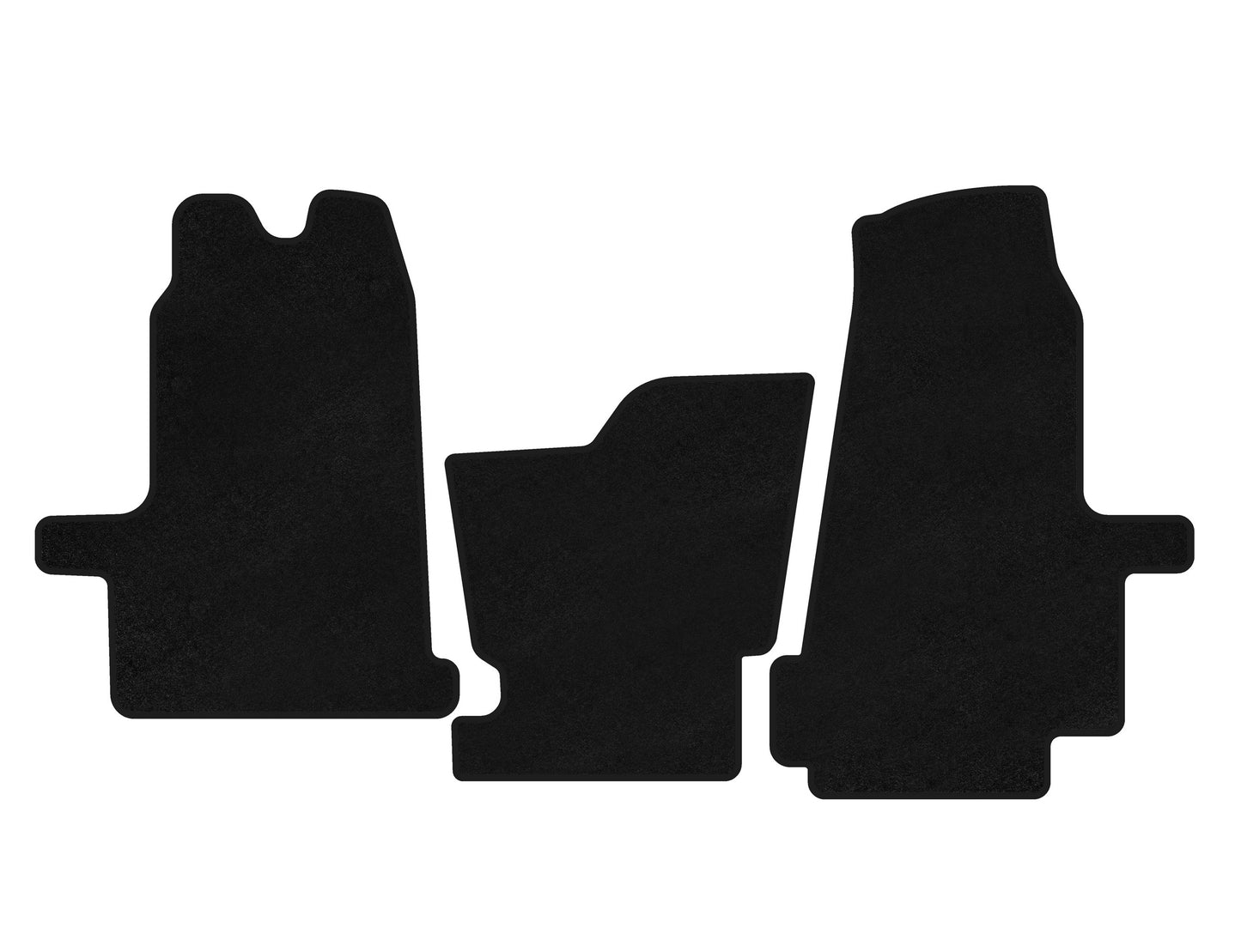 Textile Floor Mats Premium (2000-2006, Automatic, Black) for Ford Transit 2000-2014 - image 1