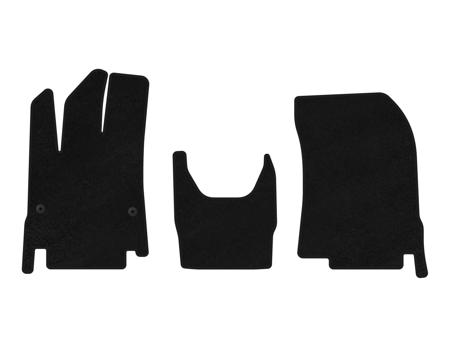 Textile Floor Mats Premium (black) for Peugeot Partner/Rifter 2019- - image 1