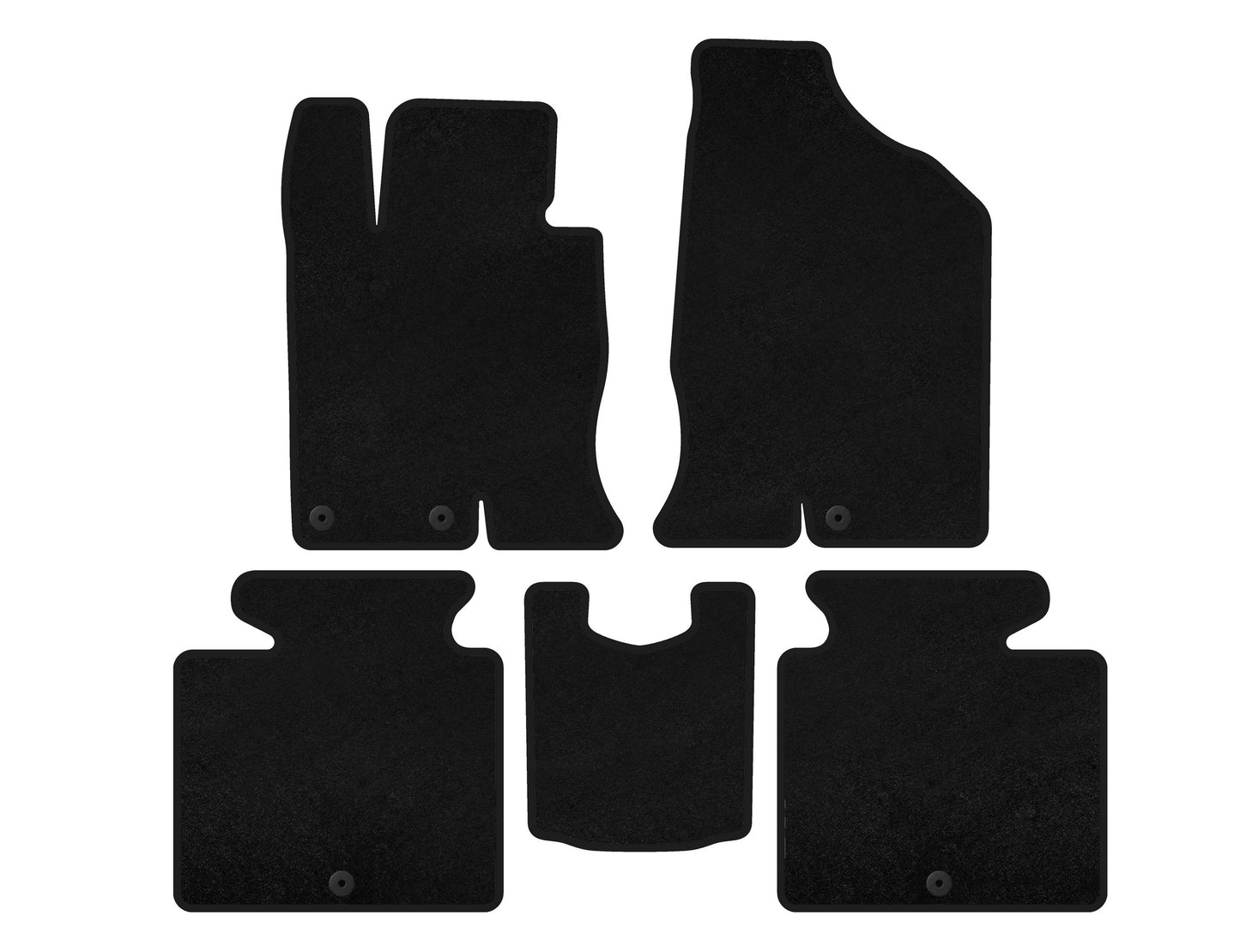 Textile Floor Mats Classic (SD, Petrol, Black) for Hyundai Grandeur 2011-2017 - image 1