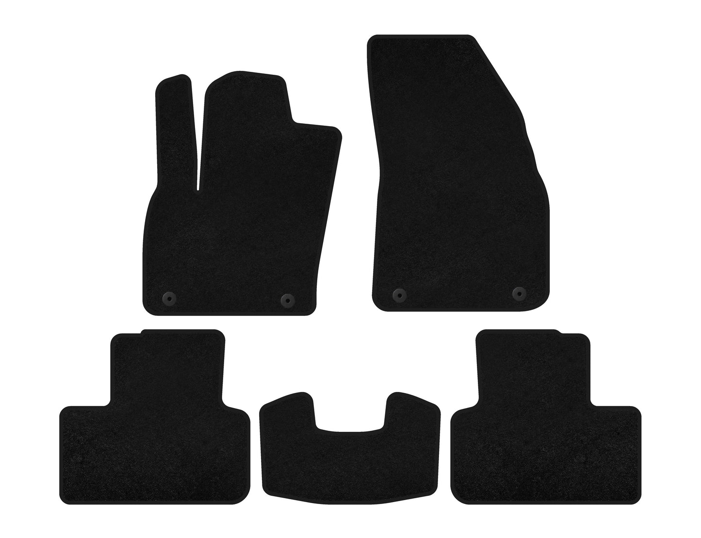 Textile Floor Mats Premium (Black) for Volvo XC40 2018- - image 1