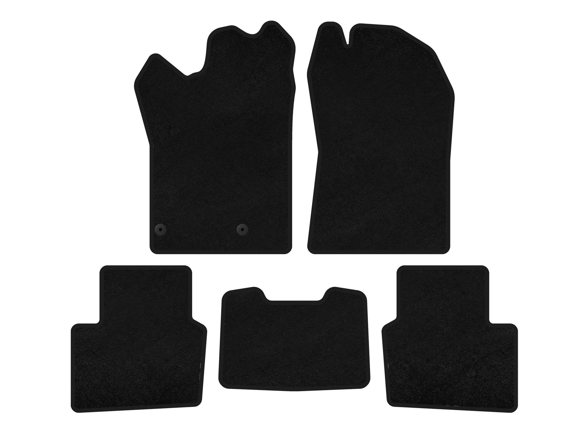 Textile Floor Mats Premium (Hybrid, Black) for Nissan Qashqai 2021- - image 1