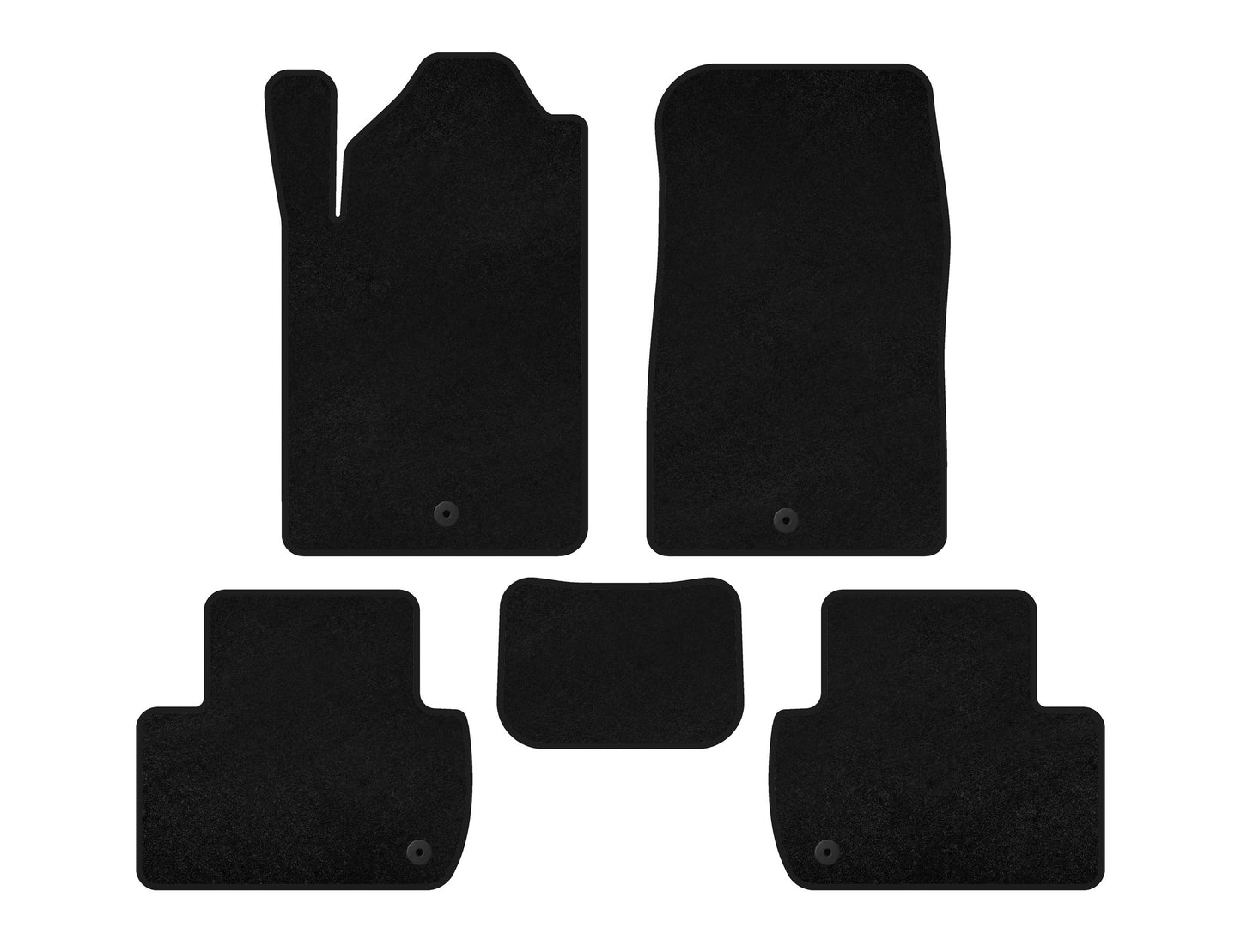 Textile Floor Mats Classic (Black) for SsangYong Rexton I 2001-2017 - image 1