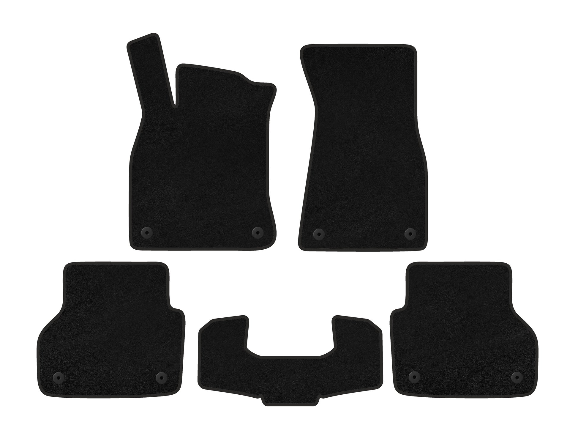 Textile Floor Mats Premium V1 (Black) for Audi A6 C8 2018–2025 - image 1
