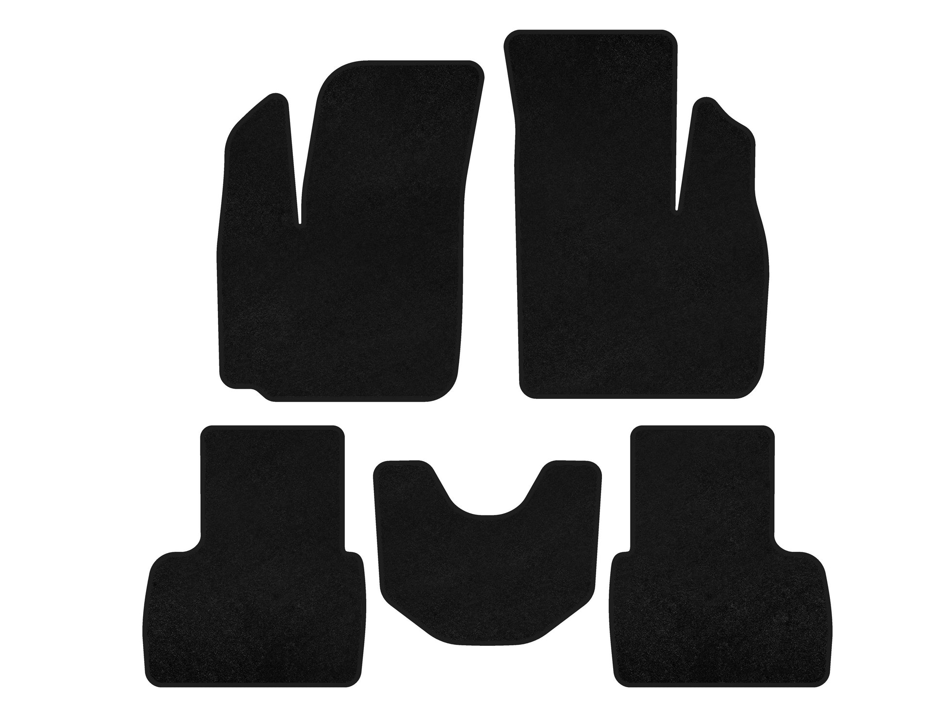 Textile Floor Mats Premium (Black) for Fiat Doblo I 2001-2005 - image 1