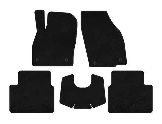 Premium Textile Floor Mats (Automatic, Black) for Skoda Kamiq 2019- - image 1