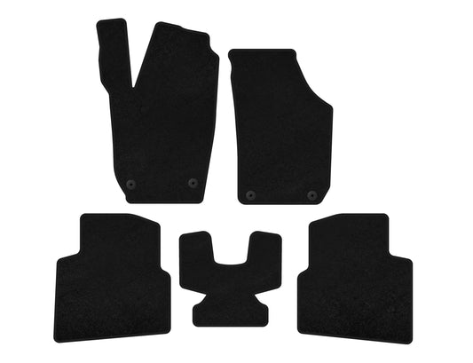 Textile Floor Mats Premium (Black) for Skoda Roomster 2006-2015 - image 1