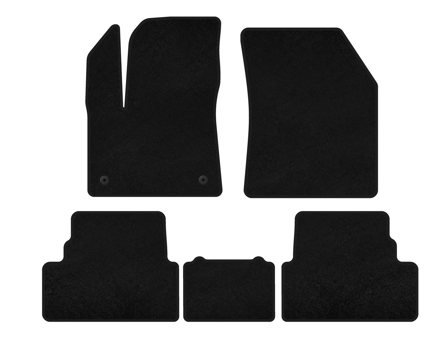 Textile Floor Mats Premium (2017-2021, Black) for Opel Grandland X 2017- - image 1
