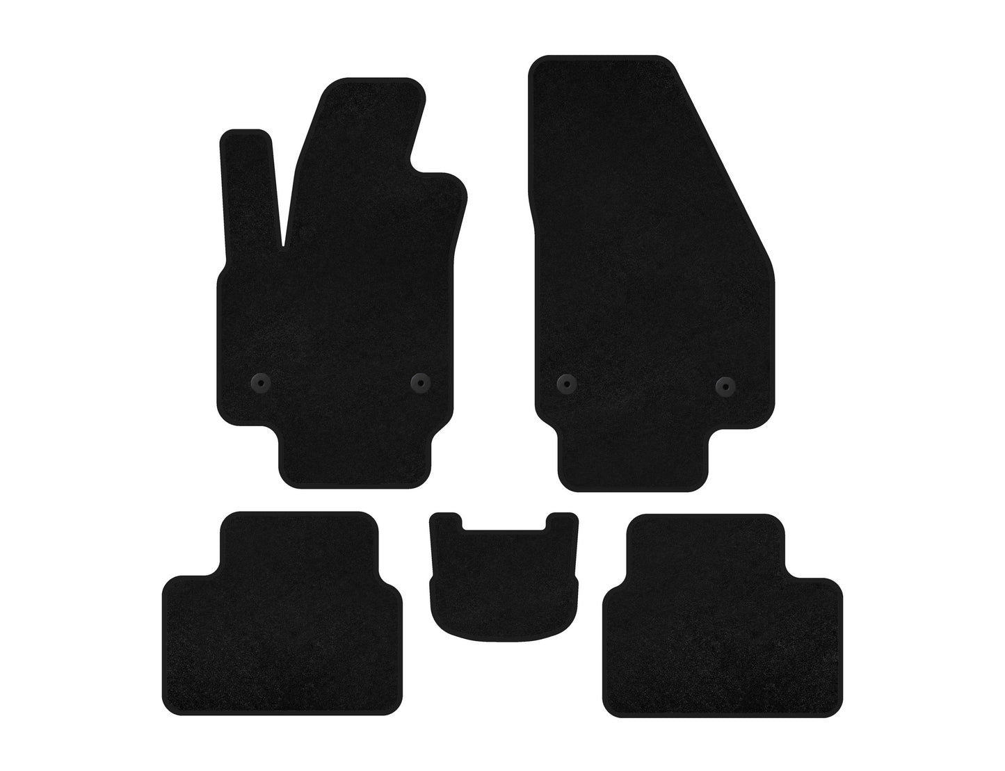 Textile Floor Mats Classic (Black) for Opel Meriva 2010-2017 - image 1