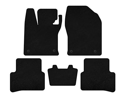 Textile Floor Mats Premium (Hybrid, Black) for Lexus UX 2018- - image 1