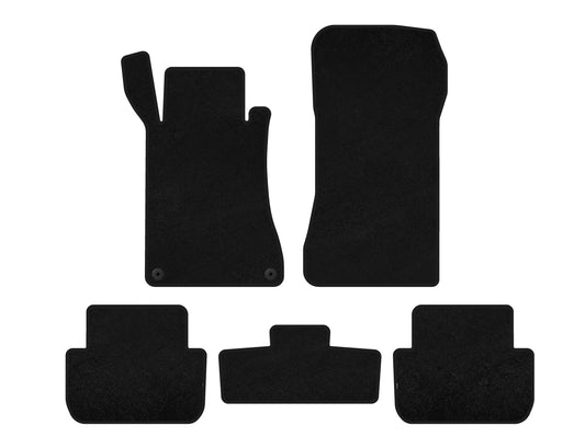 Premium textile rugs (Coupe, Black) for Mercedes CLK W209 2002-2010 - image 1