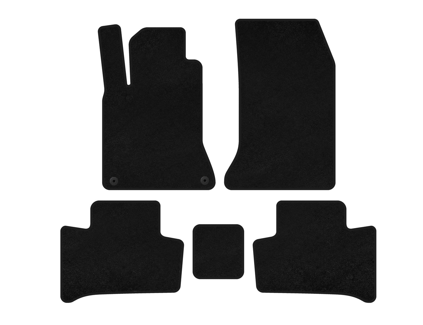 Textile Floor Mats Classic (2015-2018, Black) for Mercedes B-class W246 2011-2018 - image 1