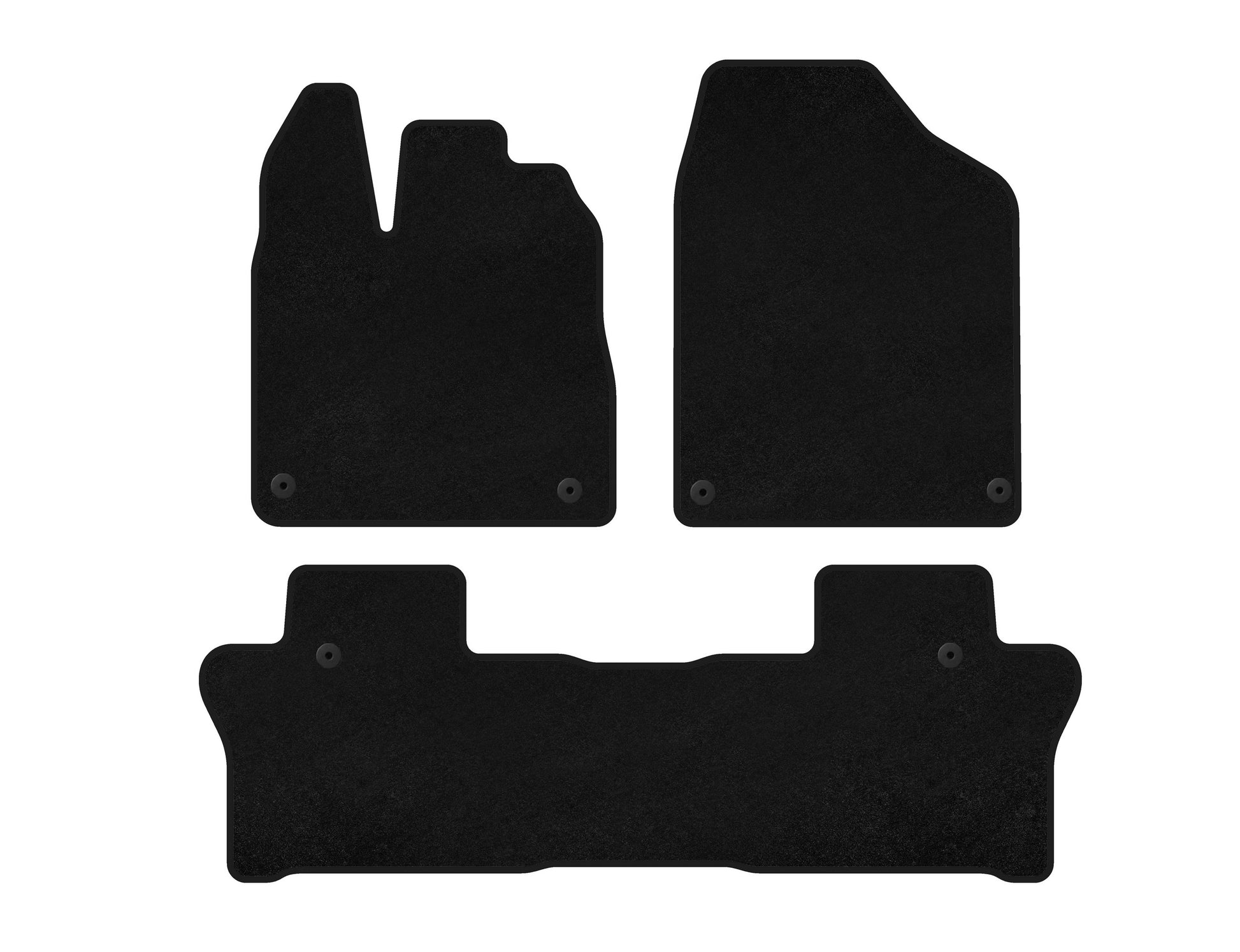 Textile Floor Mats Classic (2 Rows, Black) for Honda Pilot 2015-2022 - image 2