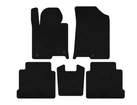 Textile Floor Mats Premium (Black) for Hyundai Sonata LF 2014-2019 - image 2