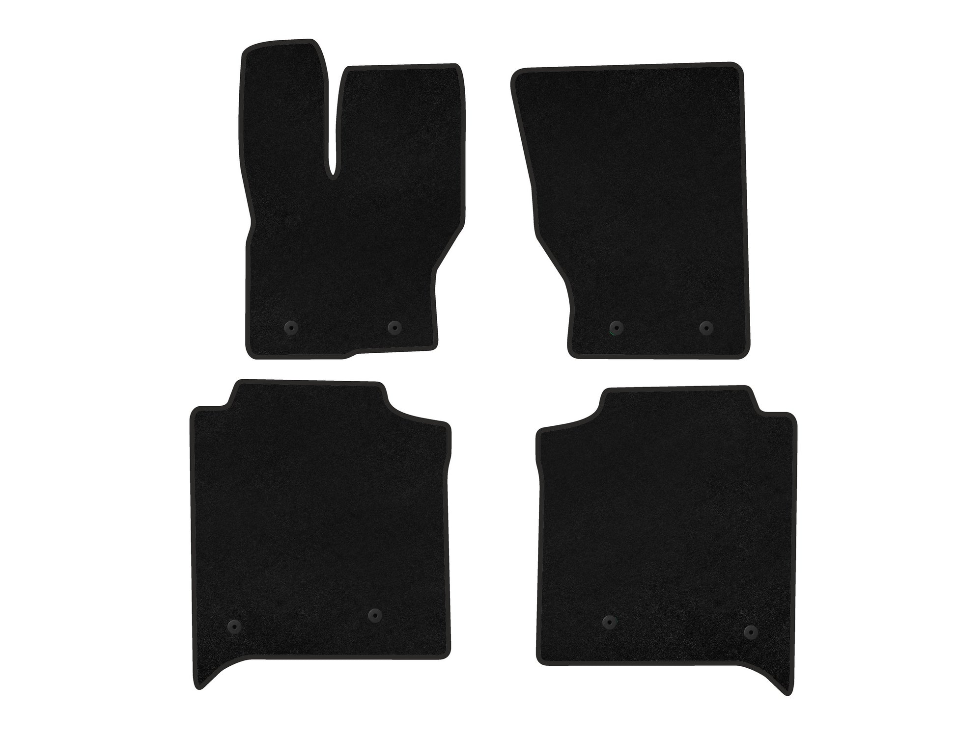 Deluxe Textile Floor Mats (Long, Rear Row with Console, Black) for Range Rover IV L405 2013-2021 - image 1