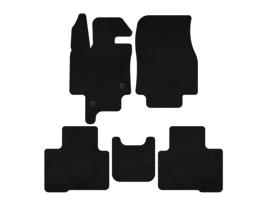 Textile Floor Mats Classic (2 Rows, 7-Seater, Black) for Toyota Highlander 2019- - image 1