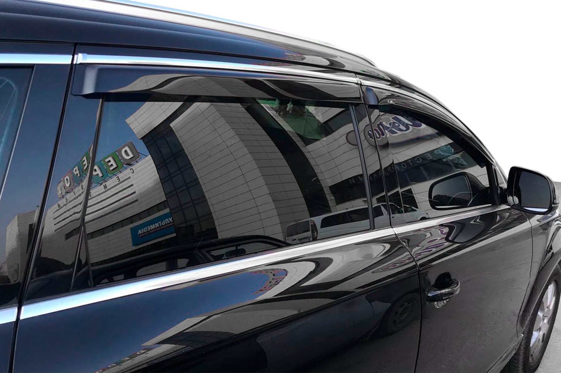 Window deflectors with chrome trim SW (4 pcs, HIC) for Skoda Superb 2009-2015 - image 5