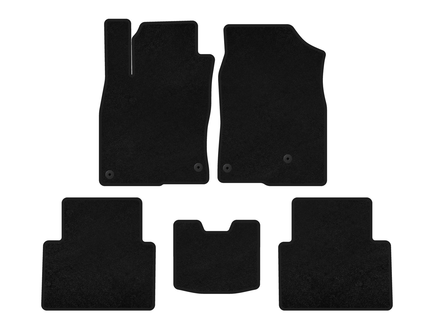 Textile Floor Mats Classic (SD, Black) for Honda Civic Sedan X 2016-2021 - image 1