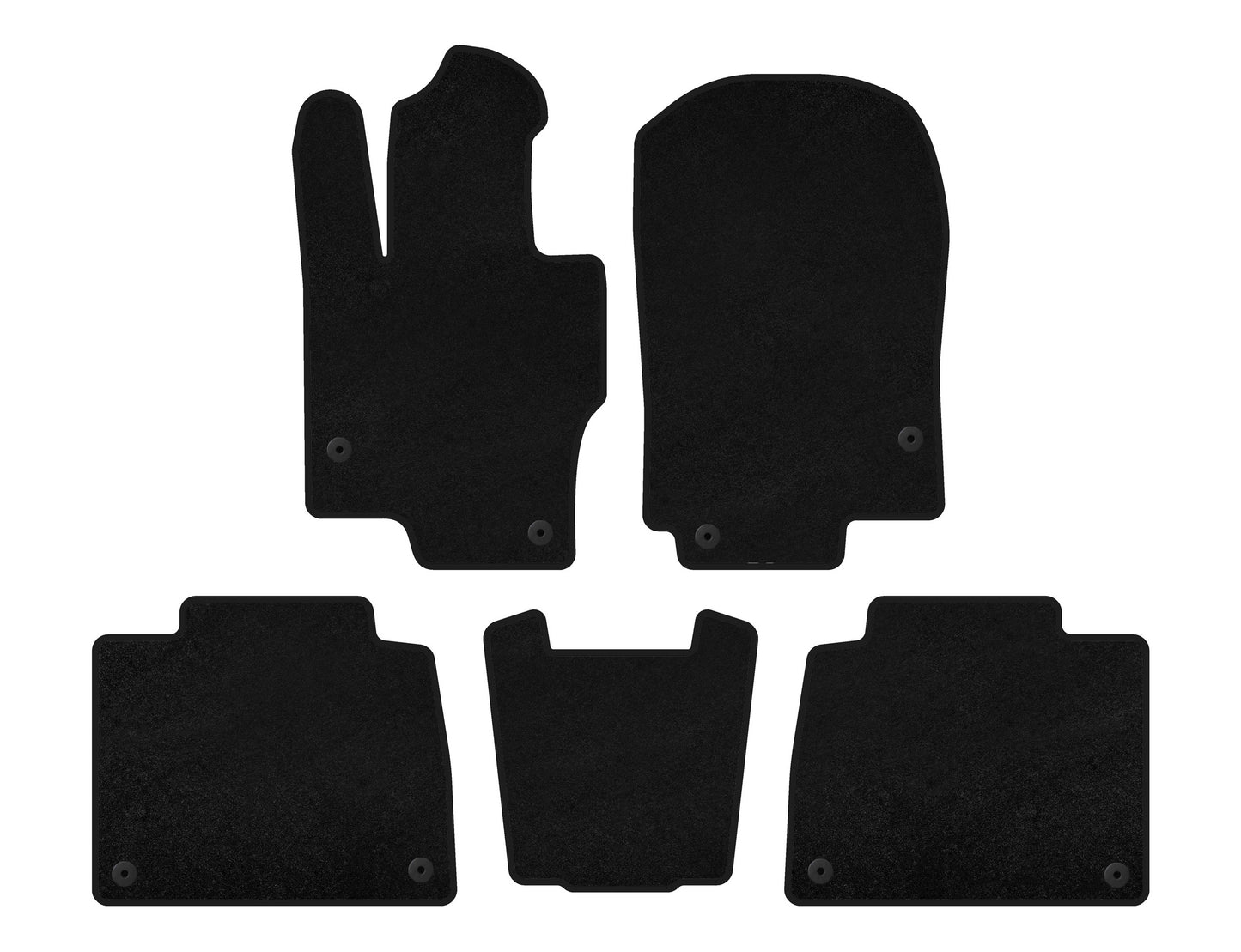 Textile Floor Mats Classic (Black) for Mercedes GLE W167 2018- - image 1