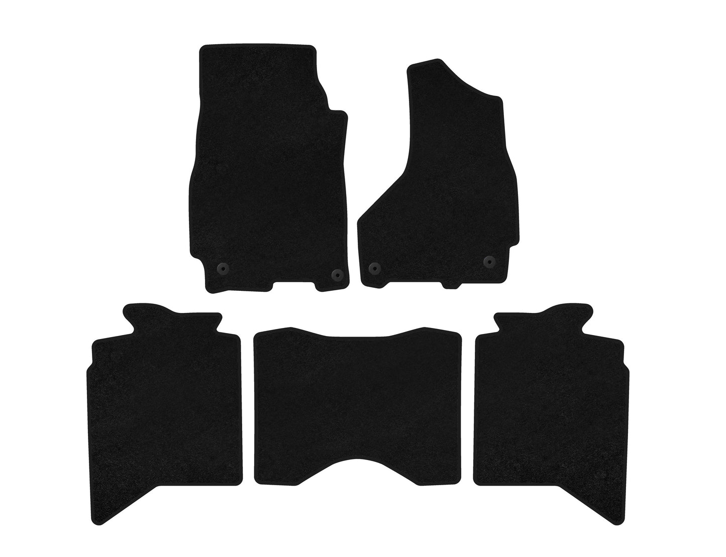 Textile Floor Mats Premium (2013+, 5-Seater, Black) for Dodge RAM (DS/DJ/D2) 2009–2024 - image 2