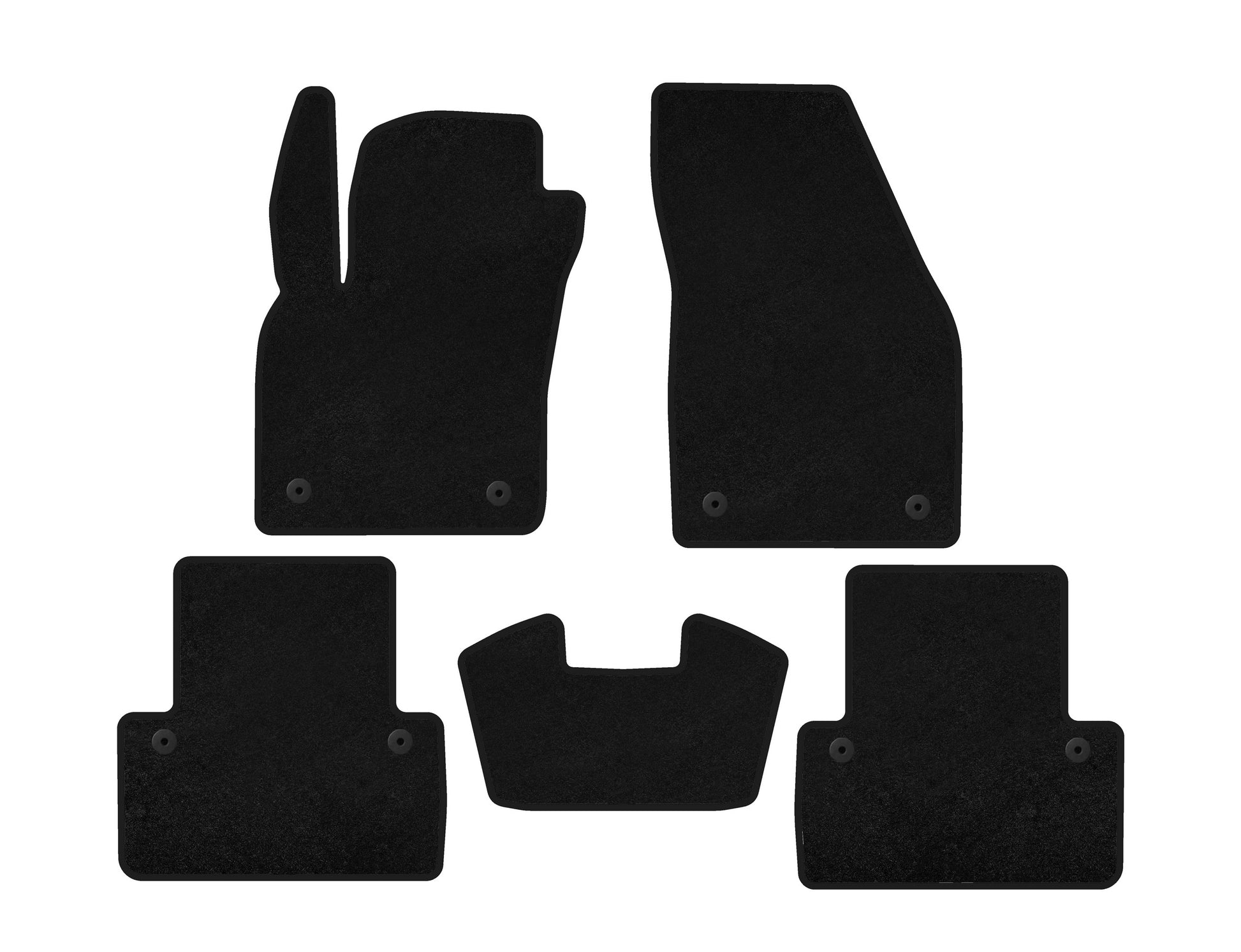 Textile Floor Mats Premium (2007-2012, SW, Black) for Volvo V50 2004-2012 - image 1