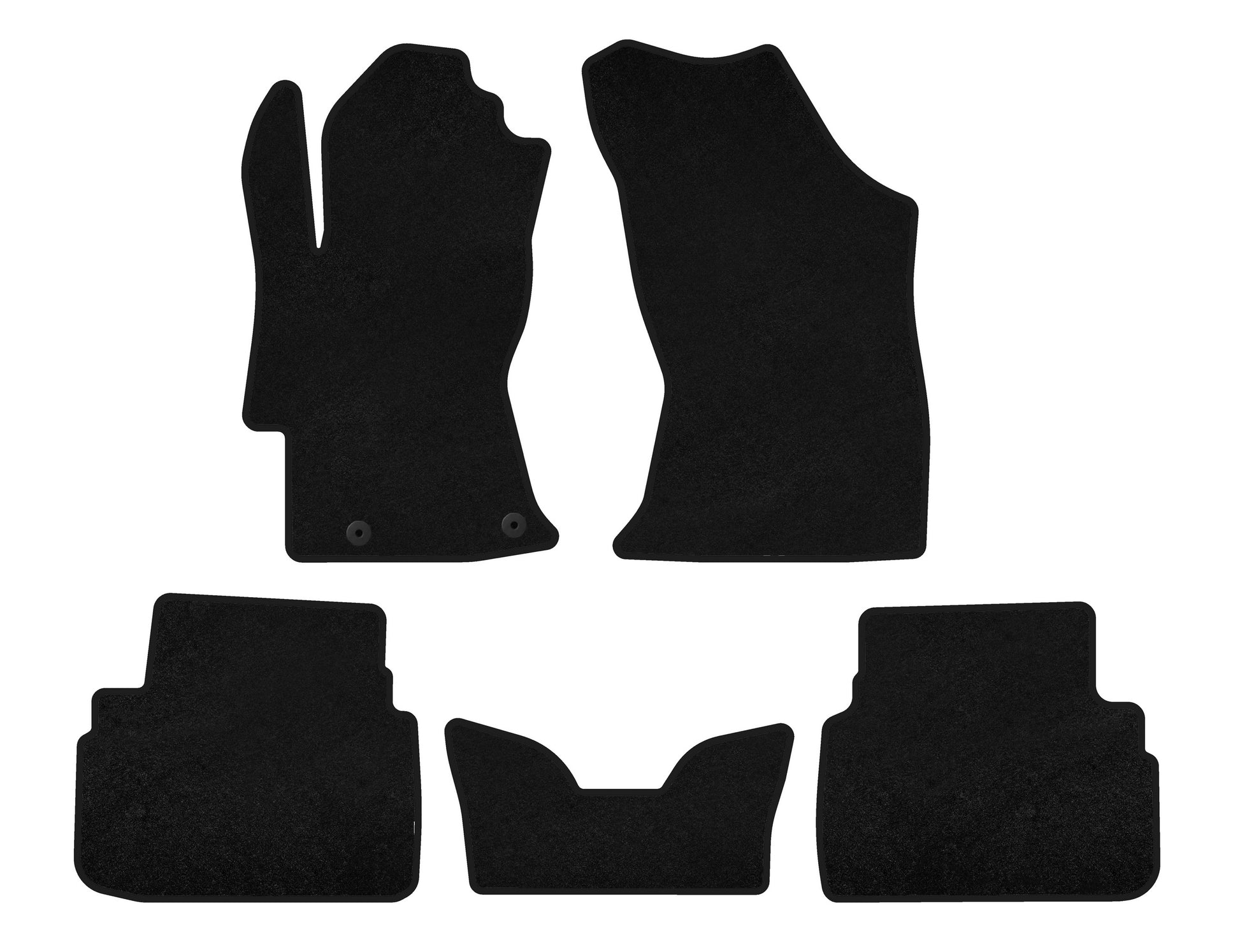 Textile Floor Mats Classic V2 (black) for Subaru XV 2017-2023 - image 1