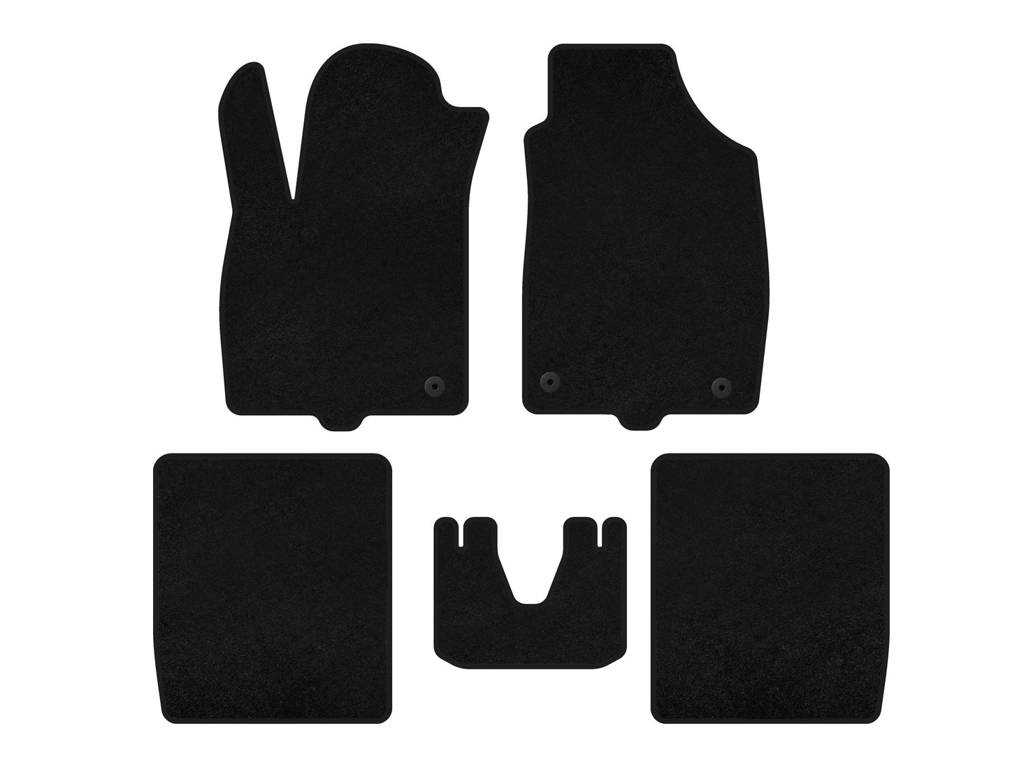 Textile Floor Mats Premium (Black) for Fiat Panda 2003-2011 - image 1