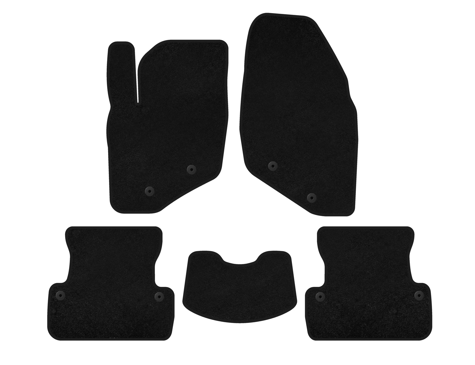 Textile Floor Mats Premium (SD, Black) for Volvo S60 2000-2009 - image 1