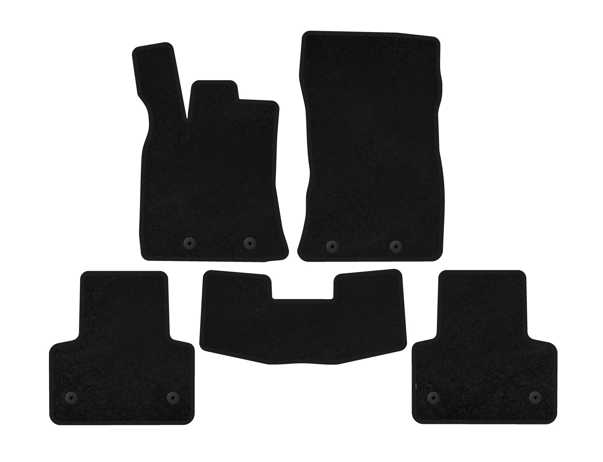 Textile Floor Mats Classic (Short, Black) for Jaguar XJ 2010- - image 1