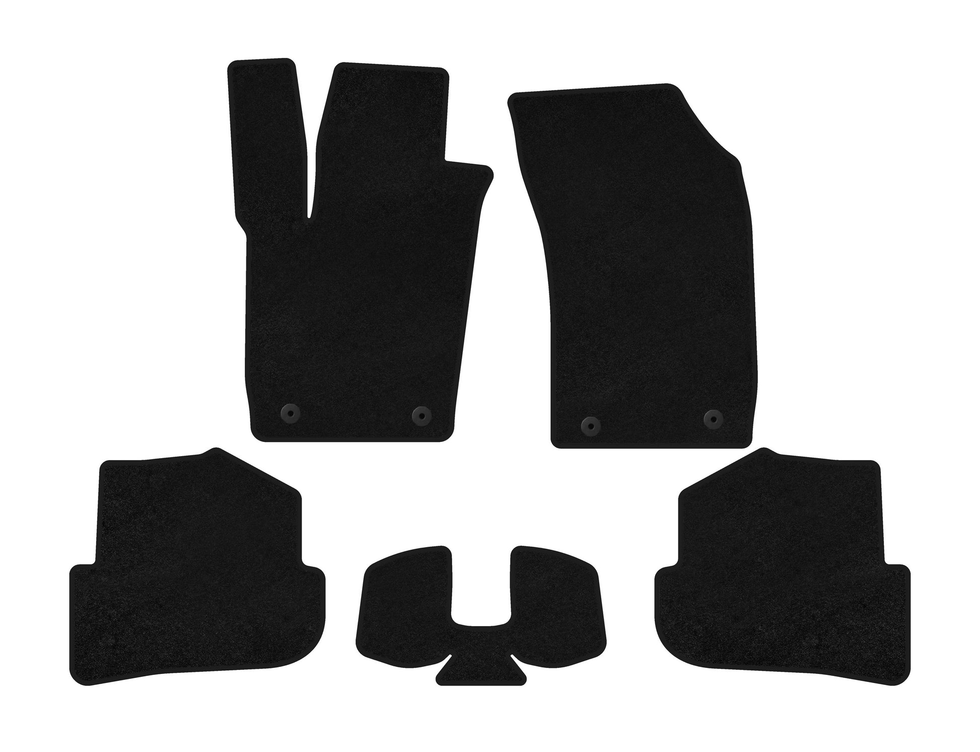 Textile Floor Mats Classic (HB, 3-Door, Black) for Audi A1 2010-2018 - image 1
