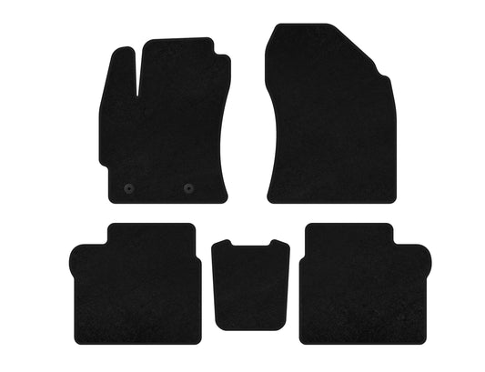 Textile Floor Mats Premium (2016-2019, SD, Black) for Toyota Corolla 2013-2019 - image 1