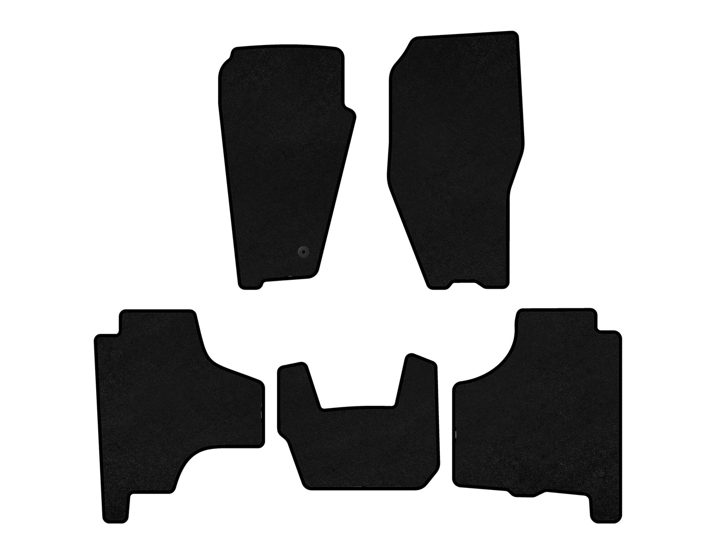 Textile Floor Mats Classic (Black) for Dodge Nitro 2006-2011 - image 1