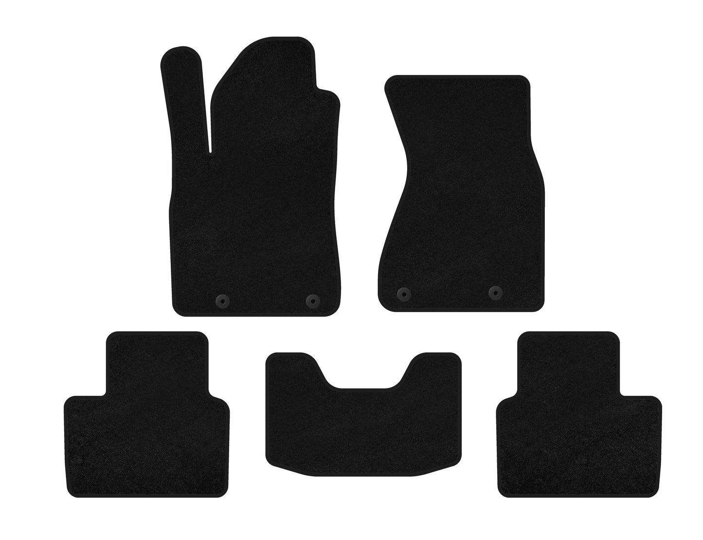 Premium Textile Floor Mats (Sedan, Black) for Audi A8 1994-2002 - image 2