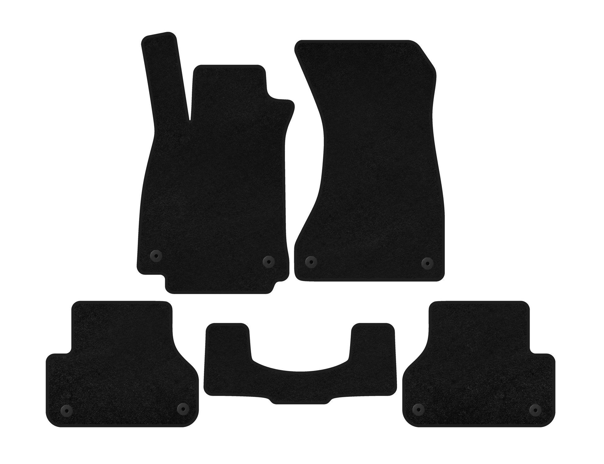 Premium V1 textile floor mats (Sedan, black) for Audi A5 2016-2025 - image 1