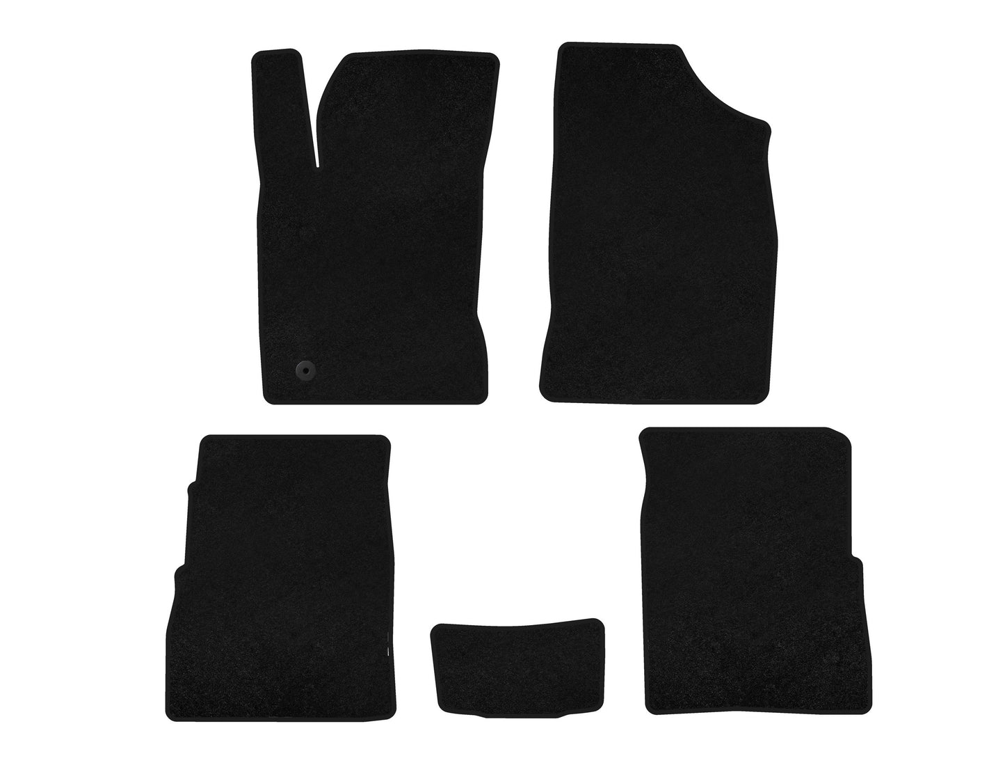 Textile Floor Mats Premium (HB, 5-Door, Facelift, Black) for Chrysler PT Cruiser 2000-2010 - image 1