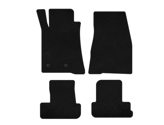 Premium textile floor mats (2009-2014, GT, Convertible, Black) for Ford Mustang 2005-2014 - image 1