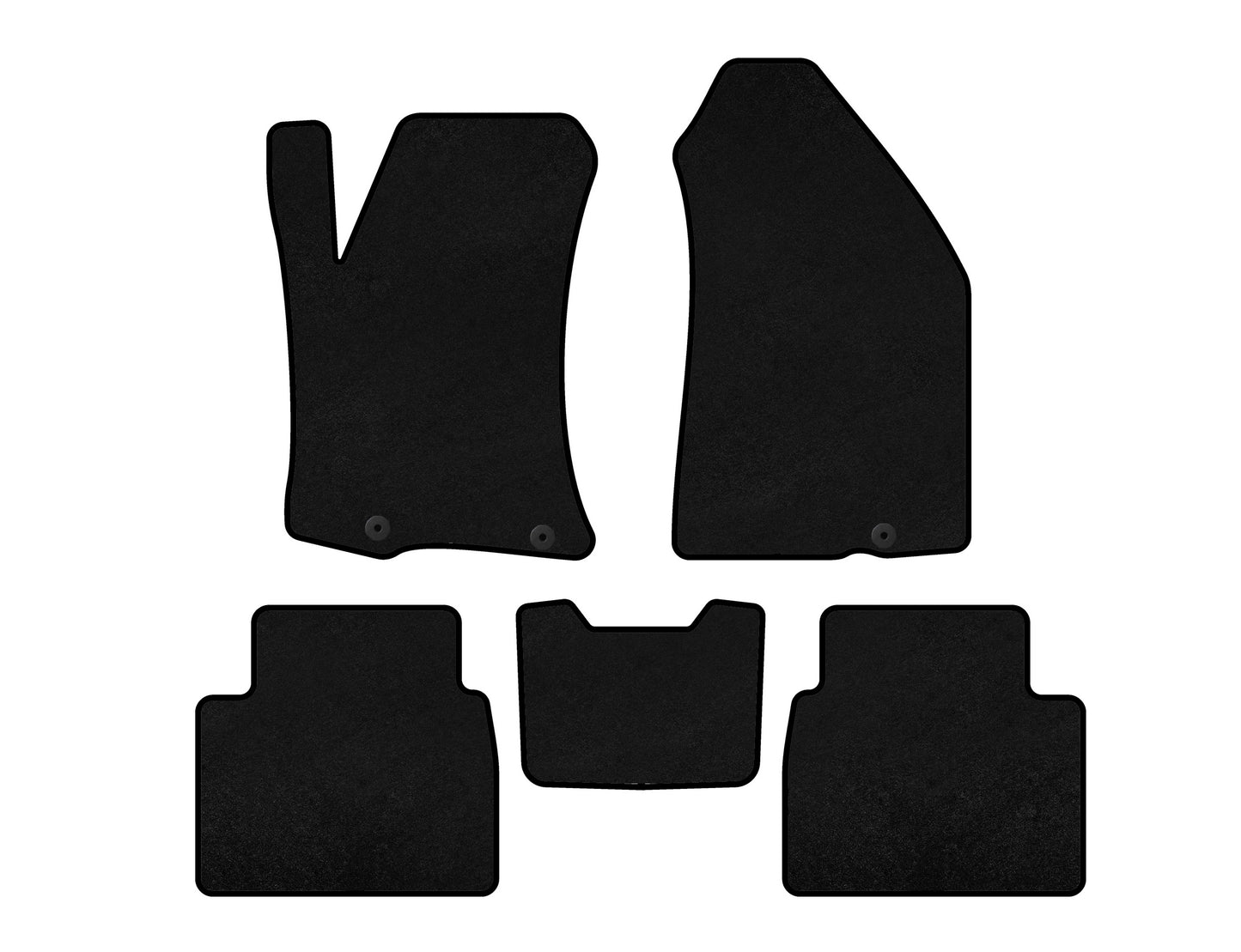 Textile Floor Mats Classic (SD, Black) for Nissan Altima 2012-2018 - image 1