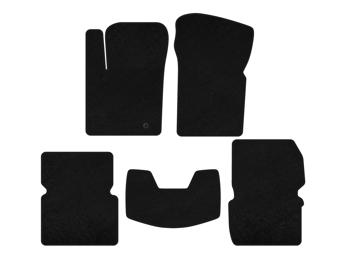 Textile Floor Mats Premium (Black) for Dodge Avenger 2007-2014 - image 1