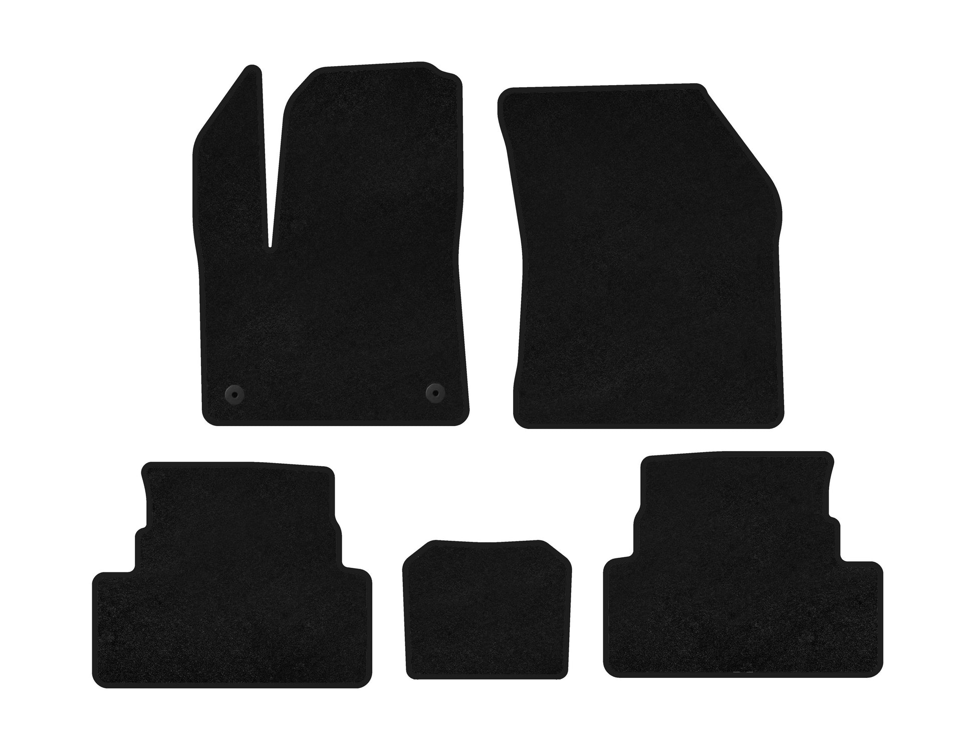Textile Floor Mats Premium (2016-2020, Black) for Peugeot 3008 2016-2023 - image 1