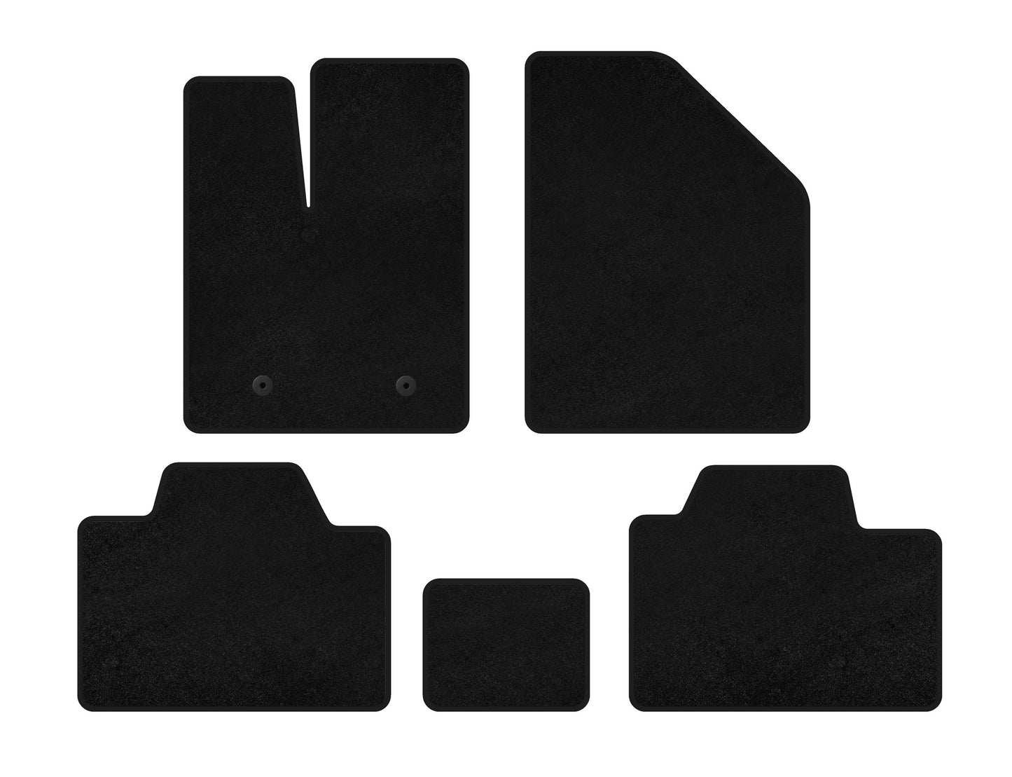Textile Floor Mats Premium (Black) for Ford Edge 2006-2014 - image 2