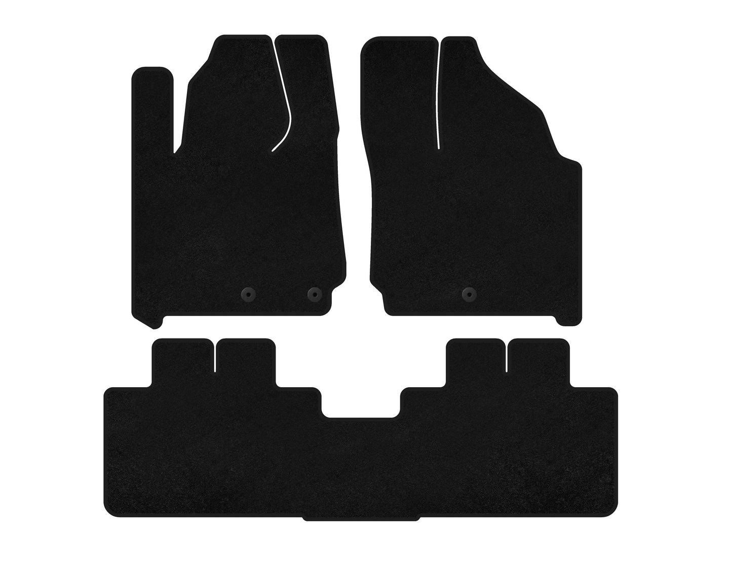 Textile Floor Mats Classic (Black) for Cadillac SRX 2010-2016 - image 1