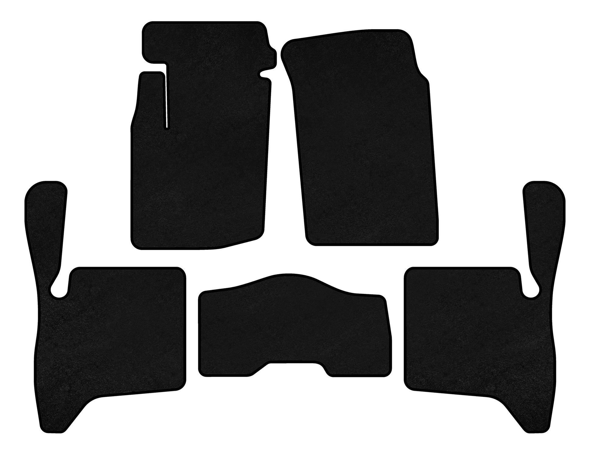 Textile Floor Mats Premium (3-Door, Black) for Suzuki Vitara 1998-2006 - image 1