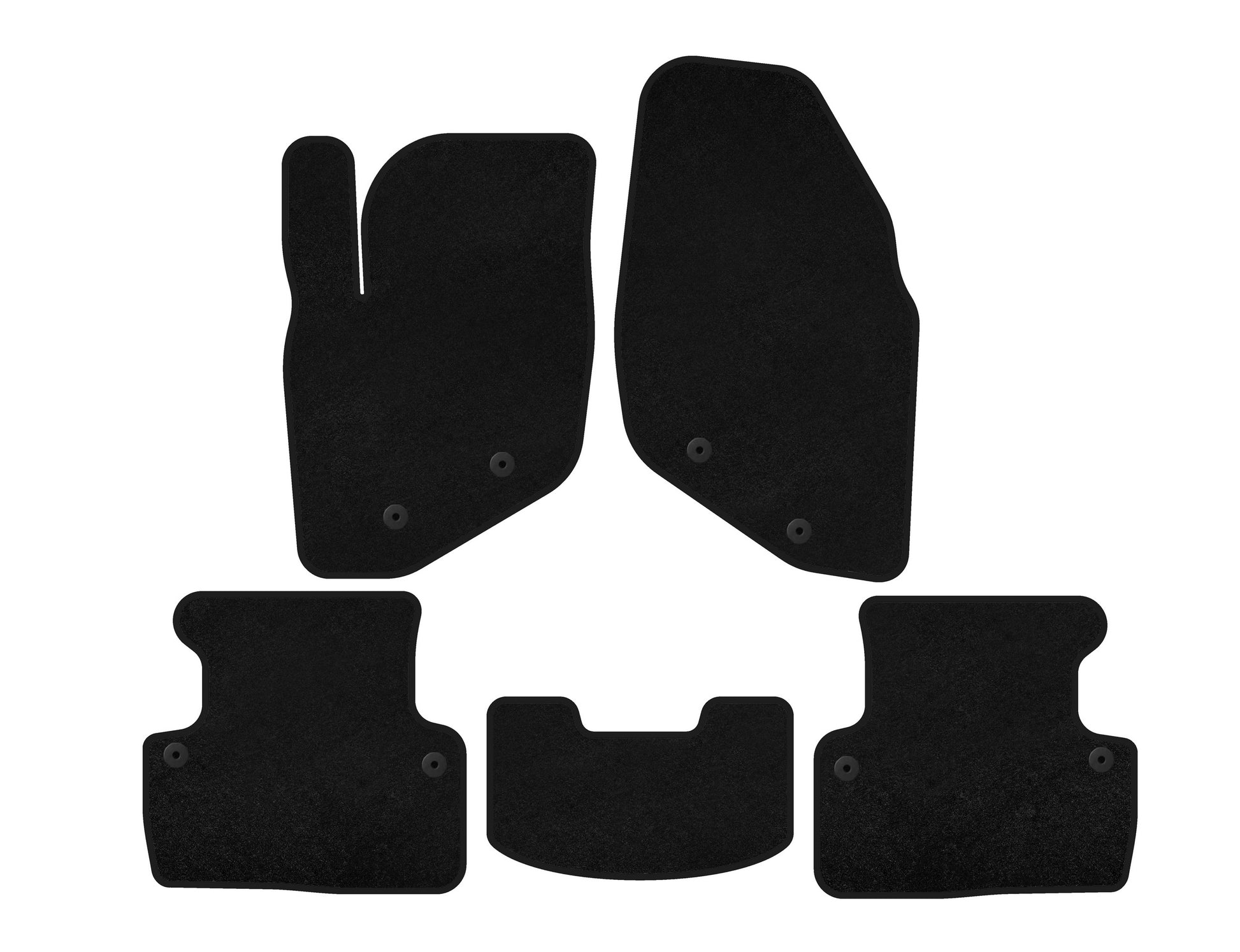 Textile Floor Mats Classic (black) for Volvo V70 2000-2007 - image 1
