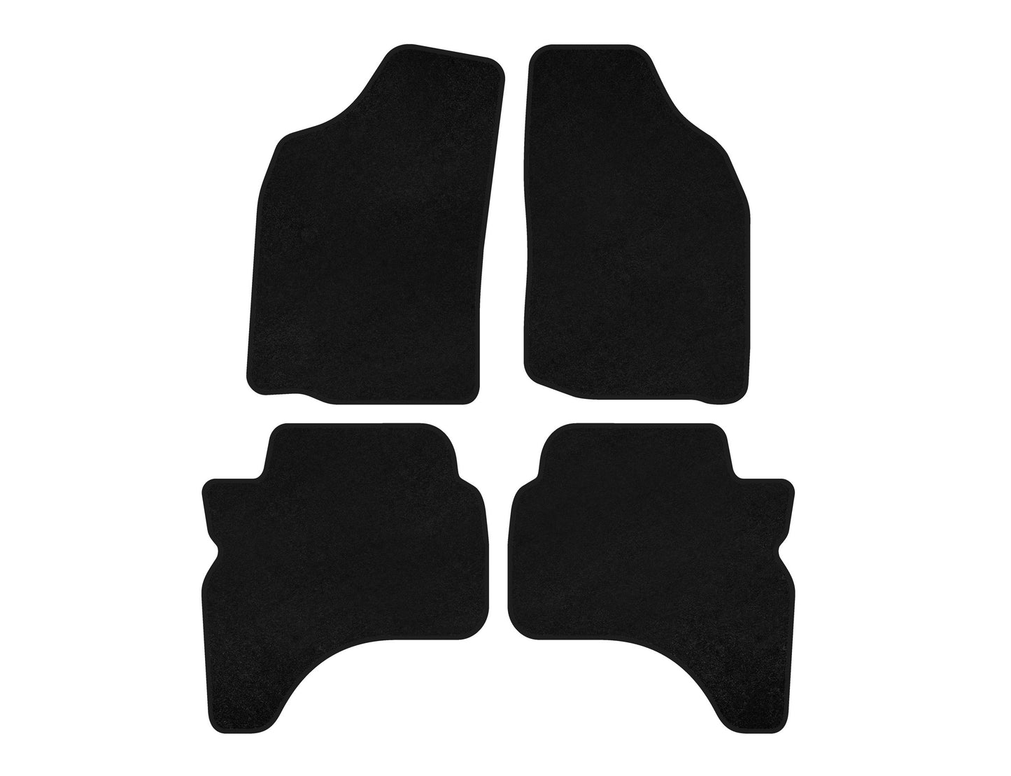 Textile Floor Mats Premium (black) for Mitsubishi L200 1996-2006 - image 1