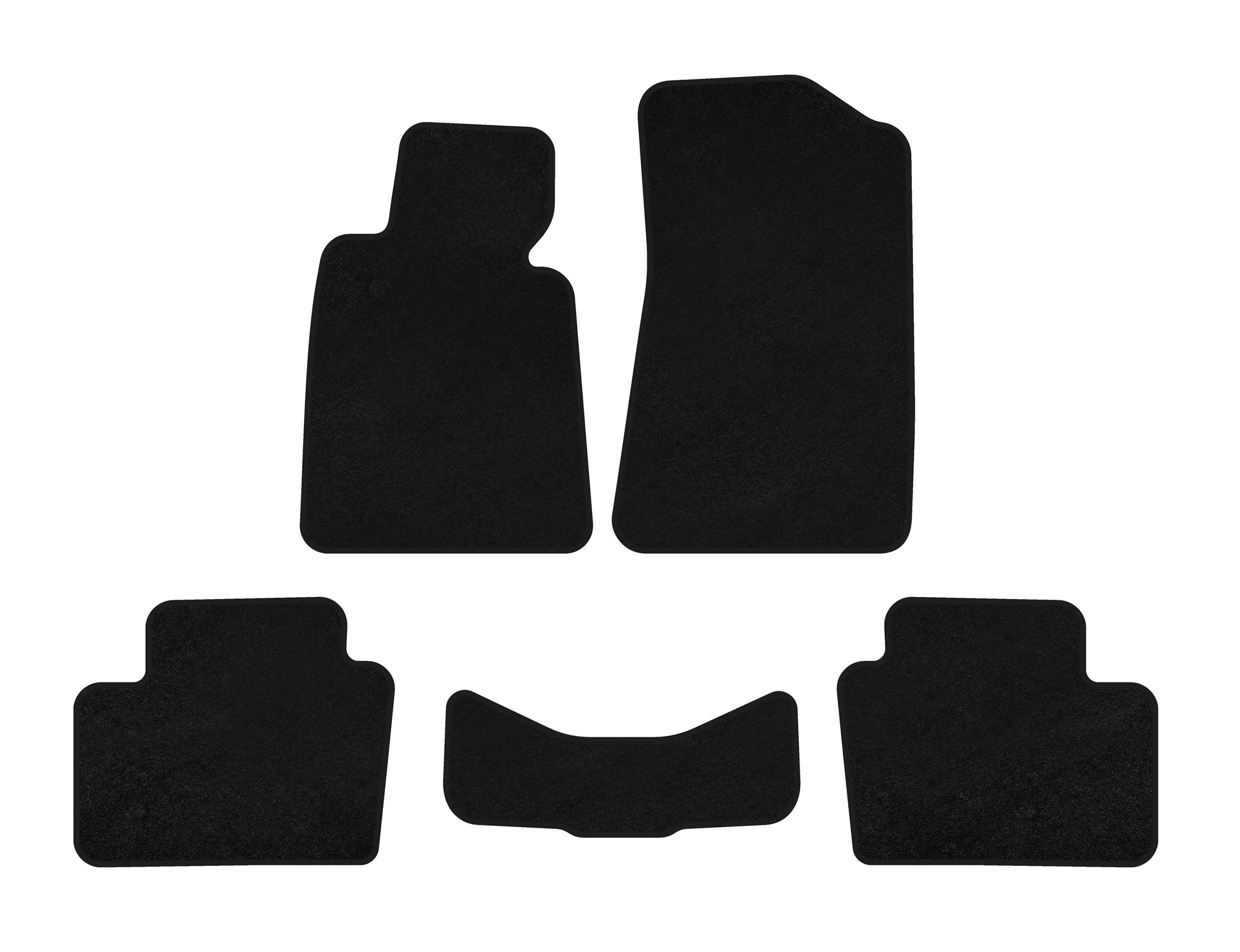 Textile Floor Mats Classic (SD, Black) for BMW 3 Series E30 1982-1994 - image 1