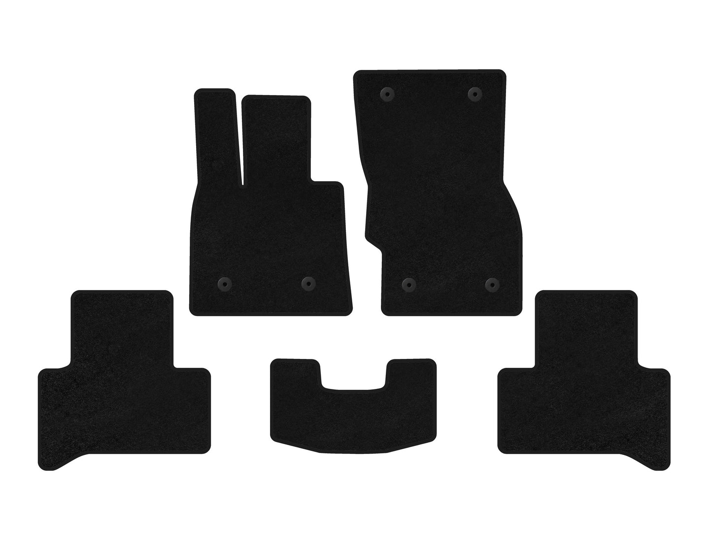 Textile Floor Mats Premium (Black) for Alfa Romeo Stelvio 2016- - image 2